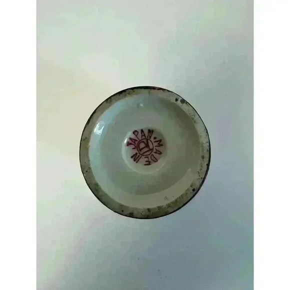 Vintage Satsuma Moriage Vase Japan Multi color 5” Signed Raised Gold Detail - Picture 6 of 9